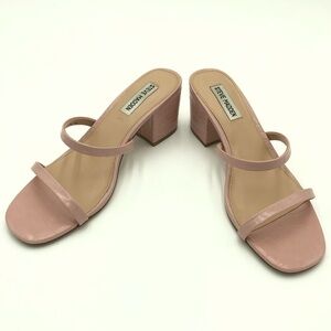 Steve Madden Pink Issy Croc Block Sandal Heel Size 10